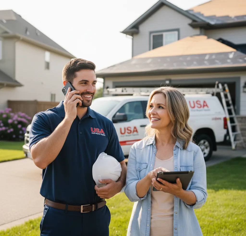 USA Roof Repair Experts customer support in Greencastle